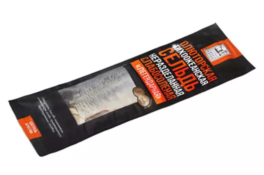 Сельдь тихоокеанская олюторская слабосоленая вес Русская Рыбная Фактория