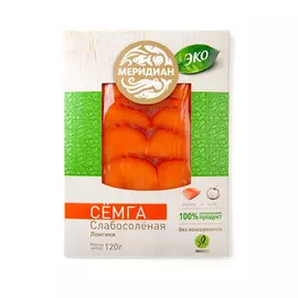 Семга ломтики слабосоленая Меридиан Эко