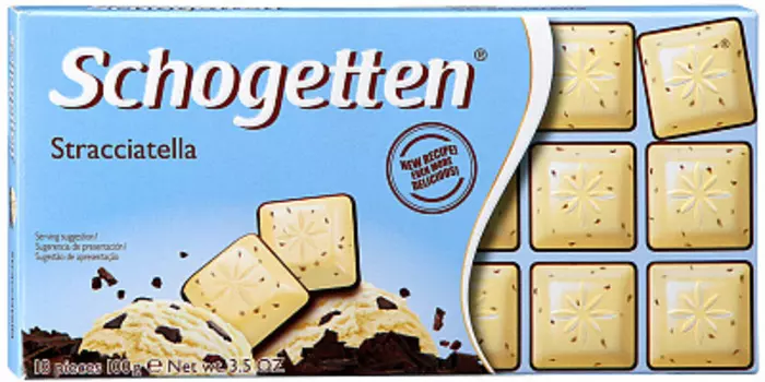 Шоколад белый/темный с кусочками зерен какао Schogetten