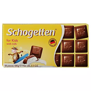 Шоколад мол. с мол. нач. 100г FOR KIDS Schogetten