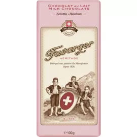 Шоколад молочный с фундуком 100г Favarger