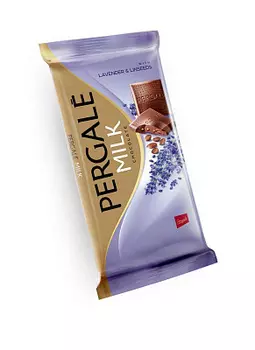 Шоколад Молочный с лавандой и льняным семенем PERGALE