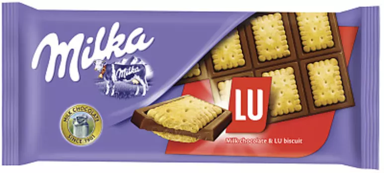 Шоколад молочный с печеньем Milka