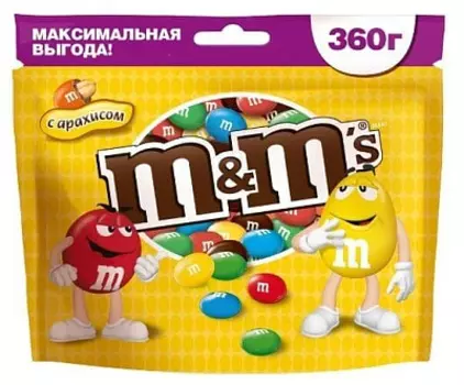 Шоколад с арахисом M&amp;Ms