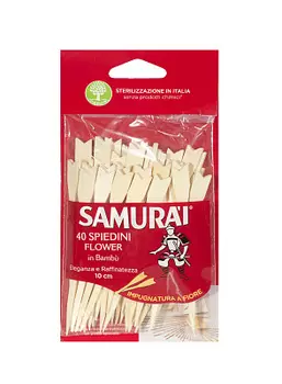 Шпажки бамбуковые 40 шт Samurai