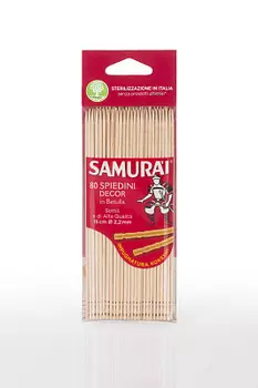 Шпажки деревянные березовые 80 шт Samurai