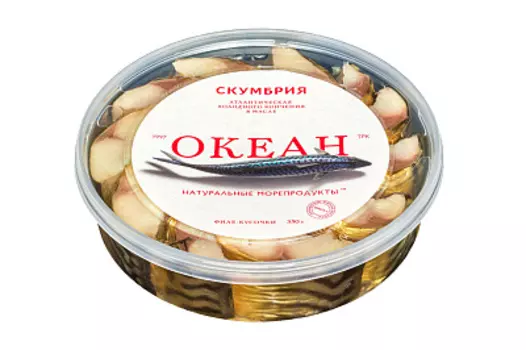 Скумбрия х/к филе-кусочки в масле Океан