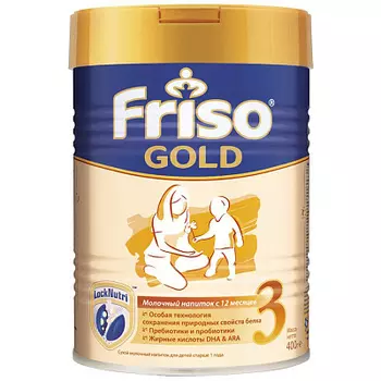 Смесь молочная сухая 3 с 12 месяцев 400 г Friso Gold