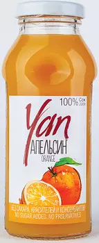 Сок апельсиновый без сахара Yan 0.25 л.