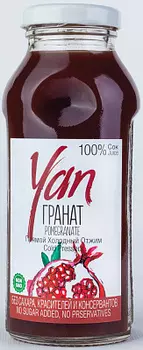 Сок гранатовый без сахара Yan 0.25 л.