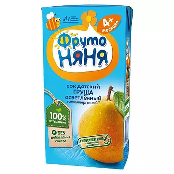 Сок груша осветленный ФрутоНяня