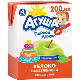 Сок осветл. яблоко 200мл Агуша
