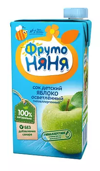 Сок яблоко осветленный ФрутоНяня 0.5 л.