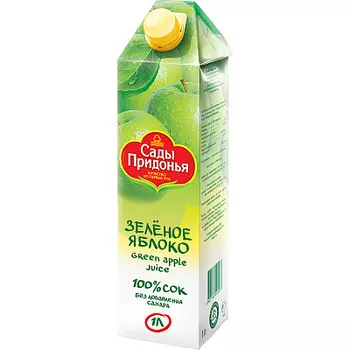 Сок зеленое яблоко Сады Придонья 1 л.