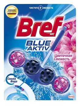 Средство чистящее для унитаза Blue-Aktiv свежесть цветов Bref