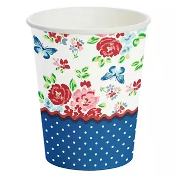 Стаканы бумажные 240мл 10шт DUNI SWEET ROSES.