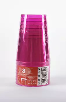 Стаканы пластиковые 300мл 8шт фуксия Smart