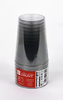 Стаканы пластиковые серые 8 шт SMART