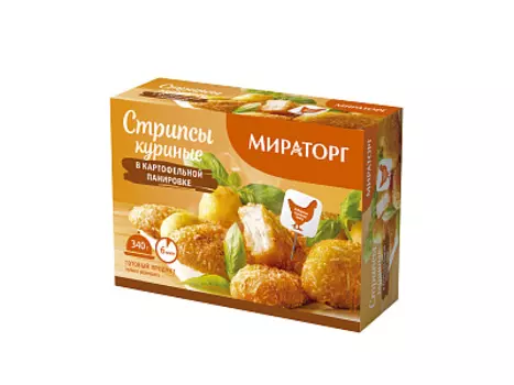 Стрипсы кур. в картоф. панировке 340г Мираторг
