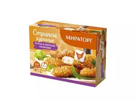 Стрипсы куриные острые в перечной панировке