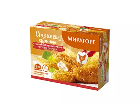 Стрипсы куриные в панировке из кукурузных чипсов