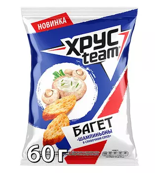 Сухарики багет/шампиньоны/сливочный соус HRUSTEAM