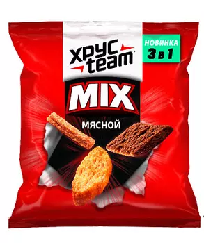 Сухарики MIX Мясной Хрустим