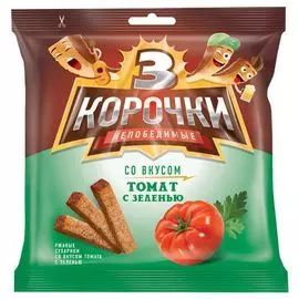 Сухарики ржаные Томат с зеленью 100г 3корочки