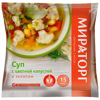 Суп с цветной капустой и укропом 400г Vитамин Мираторг