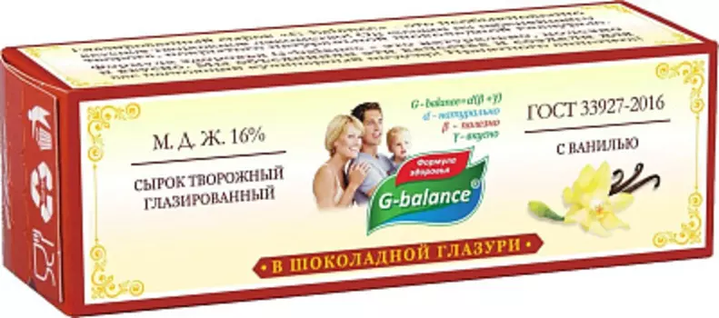 Сырок глазированный с ванилью G-balance