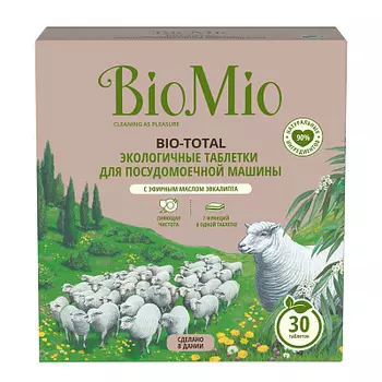 Таблетки для ПММ с маслом эвкалипта Bio-Total 30 шт BioMio