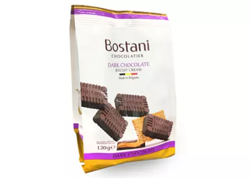 Темный шоколад с бисквитной начинкой Bostani