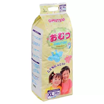 Трусики детские XL (12-22кг) OMUTSU 38шт