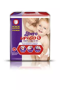 Трусы детские Up&amp;Go макси плюс 10-14кг 16 шт LIBERO