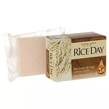 Туалетное мыло с рисовыми отрубями 100г RICE DAY LION