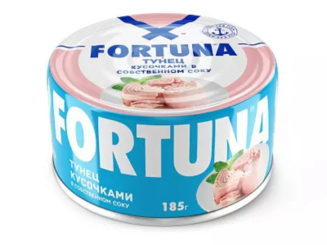 Тунец кусочками в собственном соку Fortuna