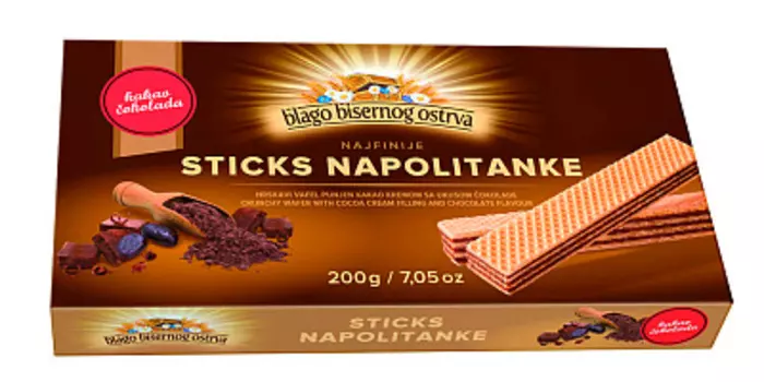 Вафли какао начинка Blago Bis.Ostrva