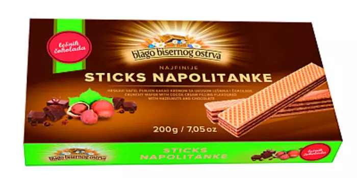 Вафли кремовые начинка фундук Blago Bis.Ostrva