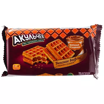 Вафли "Венские" сгущ.молоко 100г Акульчев