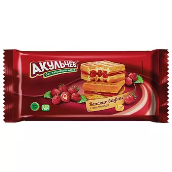 Вафли "Венские" земляника 100г Акульчев