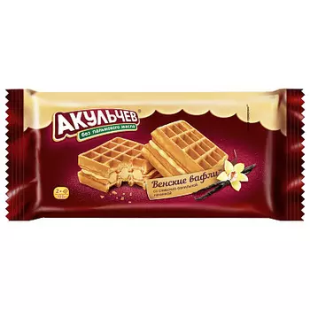 Вафли венские слив.-ванил. 100г Акульчев