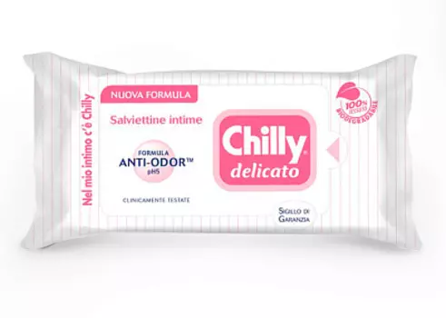 Влажные салфетки для интимной гигиены Успокаивающая формула 12 шт Chilly Pocket Gel