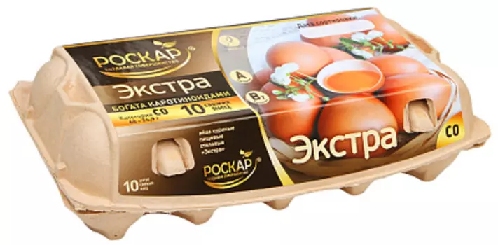Яйцо куриное пищевое столовое Экстра СО Роскар