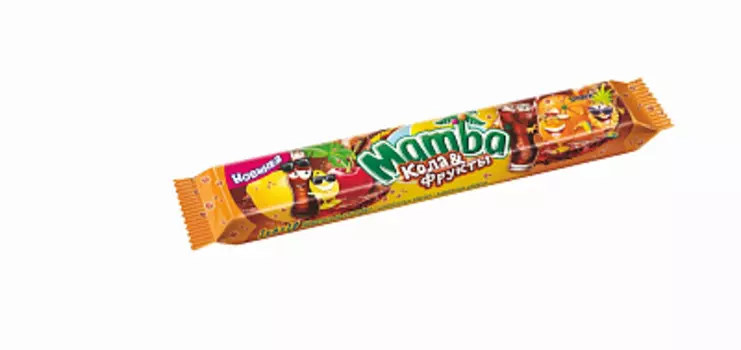 Жевательная конфета кола и фрукты Mamba