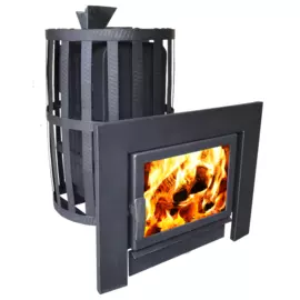 Дровяная печь-камин Берёзка