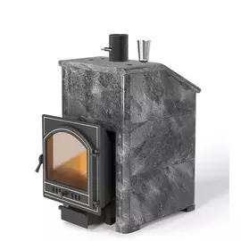 Дровянная печь в облицовке Везувий