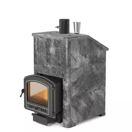 Дровянная печь в облицовке Везувий