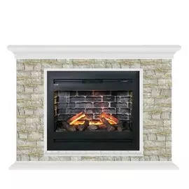 Электрокамин с широким очагом 3D Glenrich