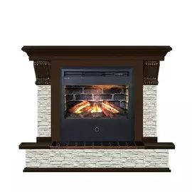 Электрокамин с широким очагом 3D Glenrich