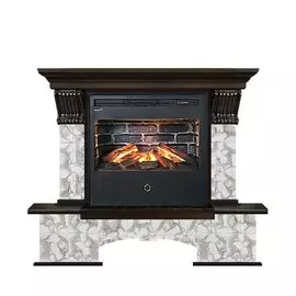 Электрокамин с широким очагом 3D Glenrich